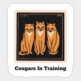 Cougars In Training Sticker